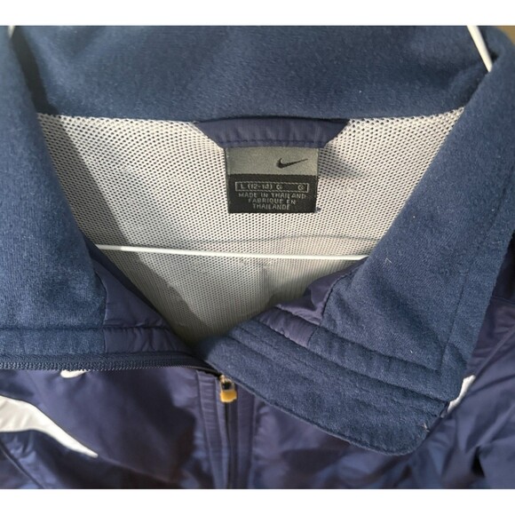 Nike Soccer Windbreaker Youth Large L 12-14 Blue Full Zip Mesh Lined Jacket - Picture 3 of 7